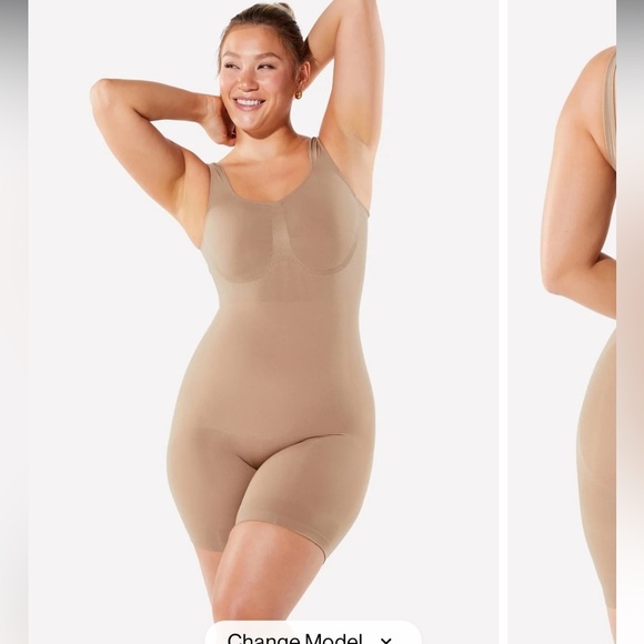 Yitty/Fabletics Nearly Naked Shaping Mid Thigh Bodysuit M/L - Picture 1 of 8